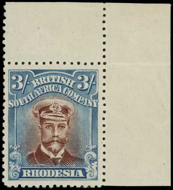 1922-4 3/- Head Die IIIB, perf 14, white...