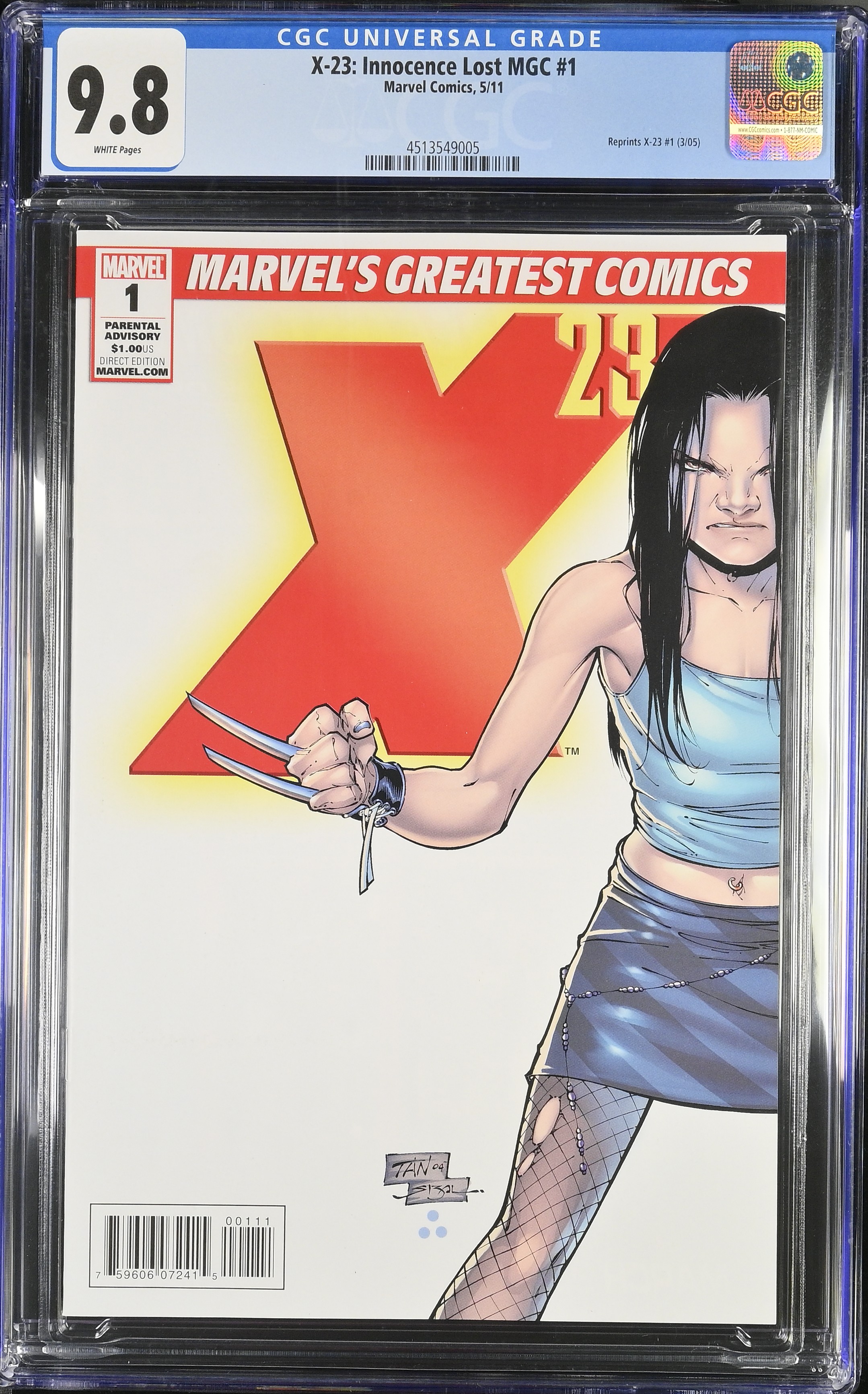 X-23 Innocence Lost MGC #1 (Marvel Comics 2011) CGC 9.8