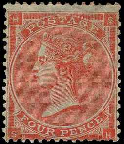 1863 4d bright red Pl.4.