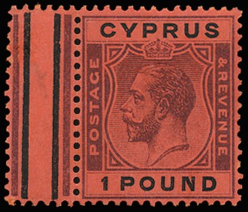 1924-28 £1 purple and black/red, type 13, with...