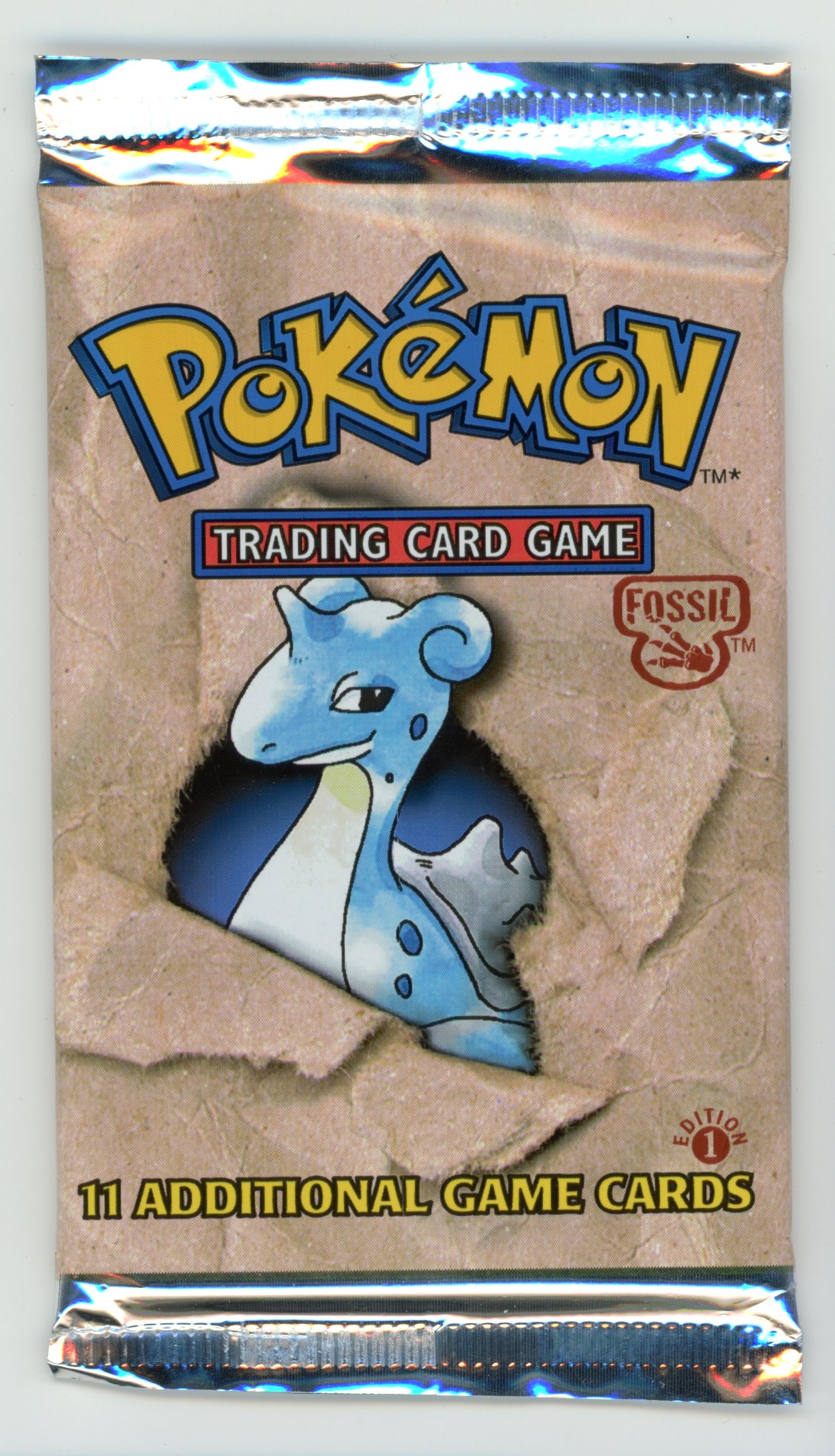 Fossil 1st Edition Booster Pack (1999) - Lapras Artwork 20.90g