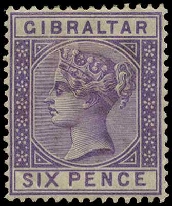 1887 6d lilac o.g., fresh, fine but for...