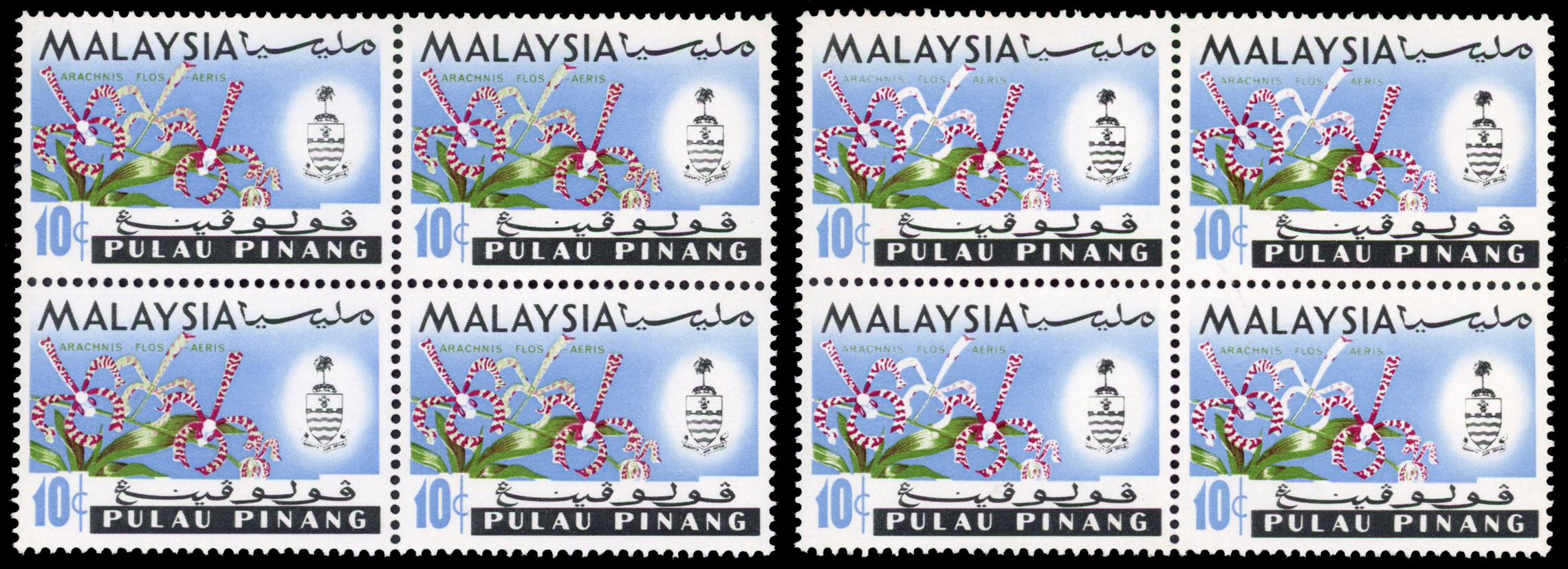 Malaya Penang SG 70a var block mint