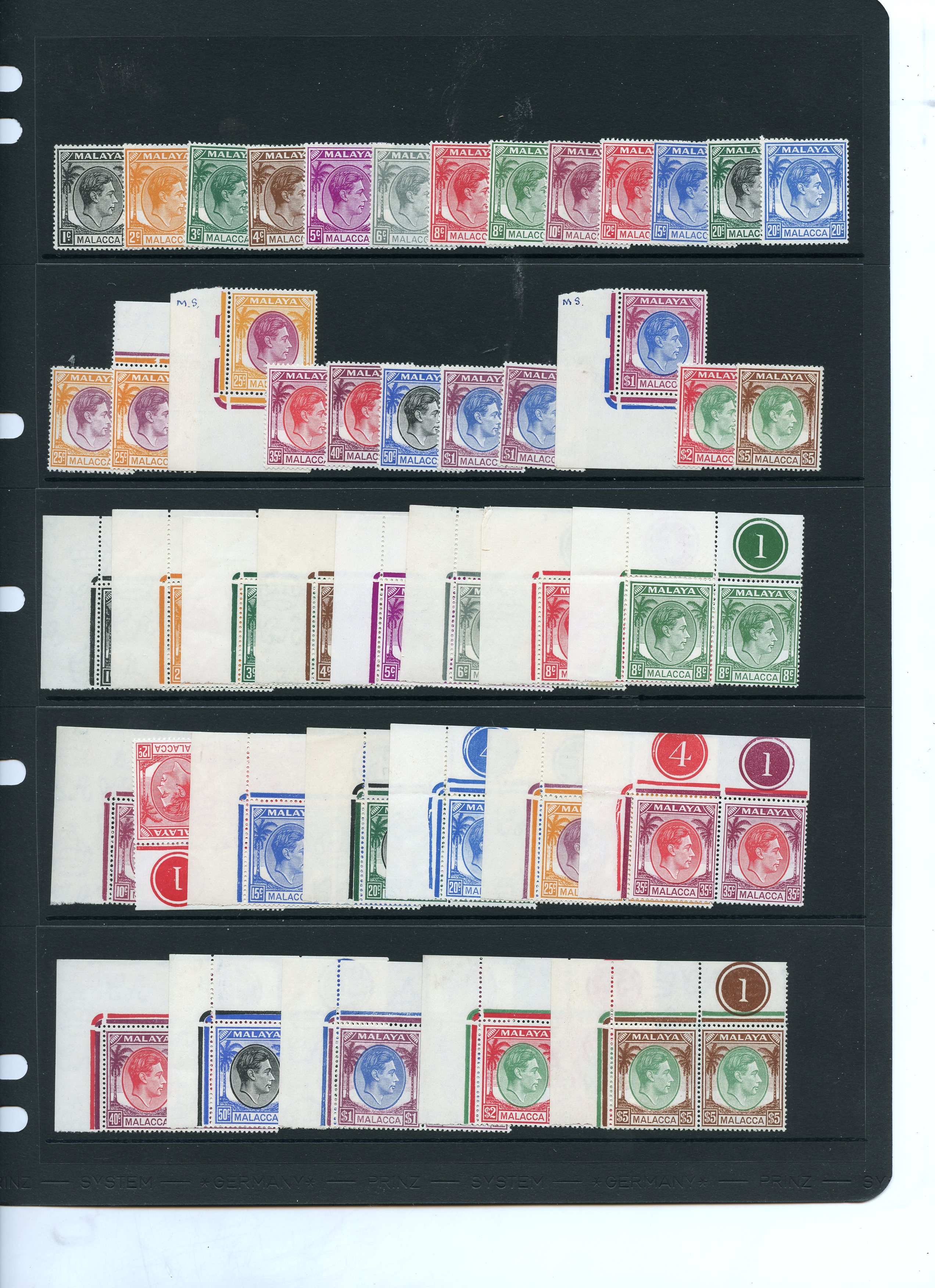 Malacca SG 1-17 collection mint