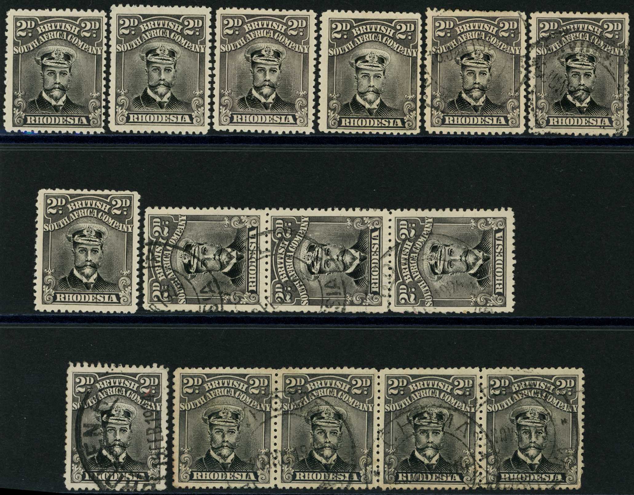 1922-3 2d Head Die IIIB, perf 14, white...