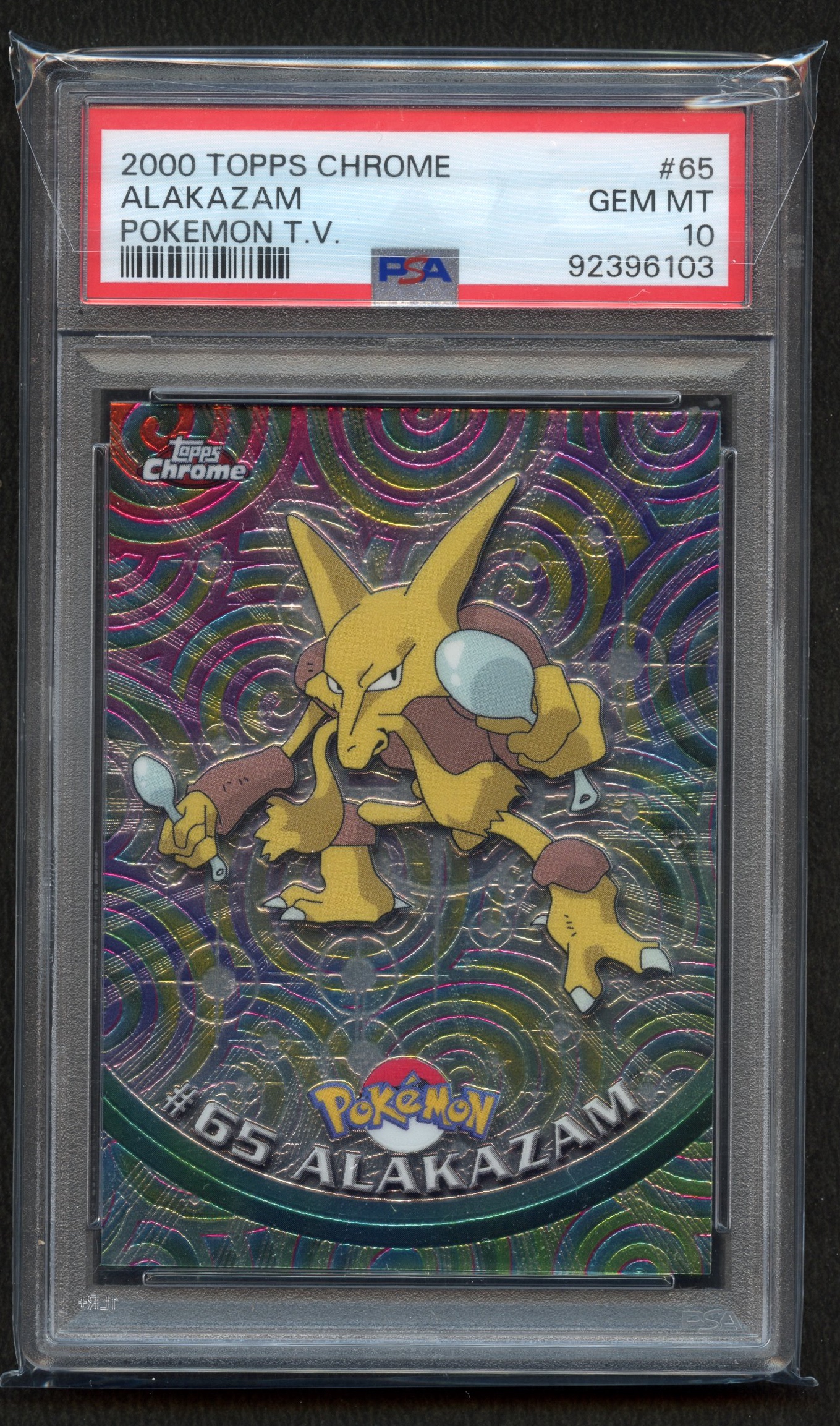 PSA 10 Alakazam Topps Chrome 2000