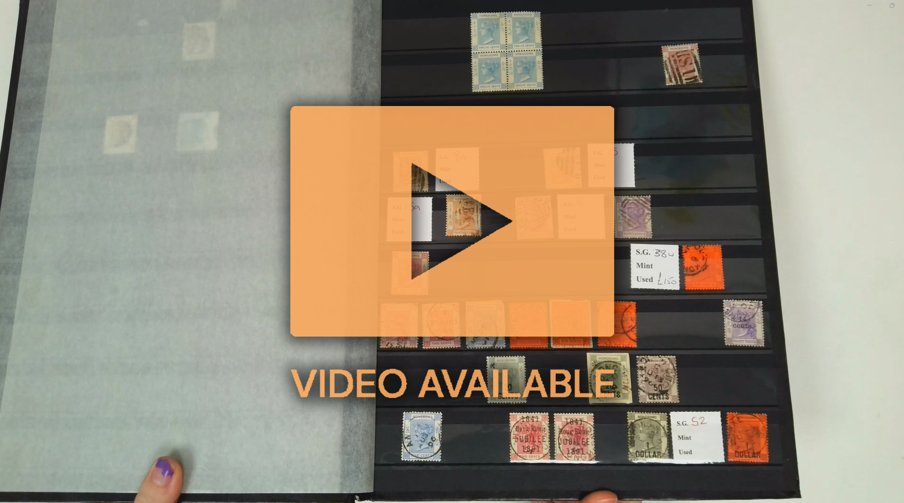 Hong Kong collection in stockbook