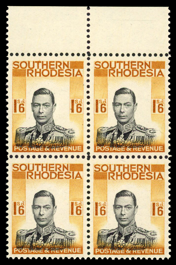 Southern Rhodesia SG 49 var block mint