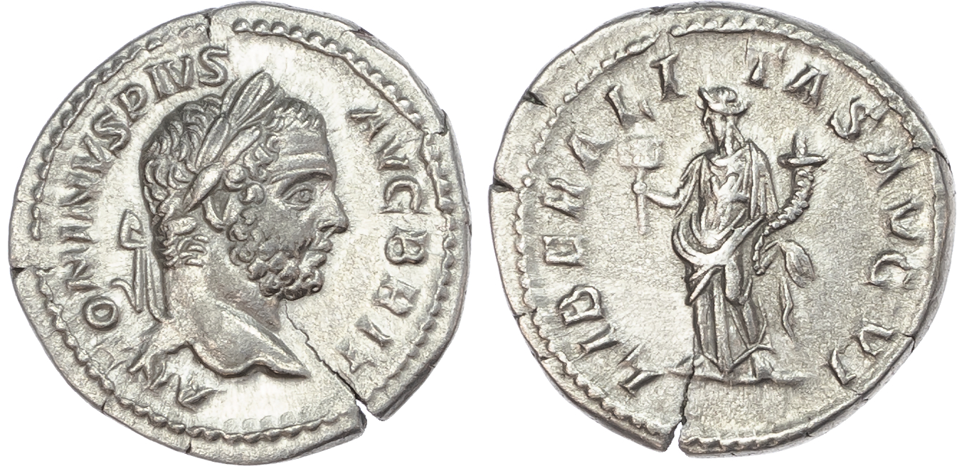 Caracalla (AD 198-217) AR Denarius, Rome, AD 210-213, 3.74g. 