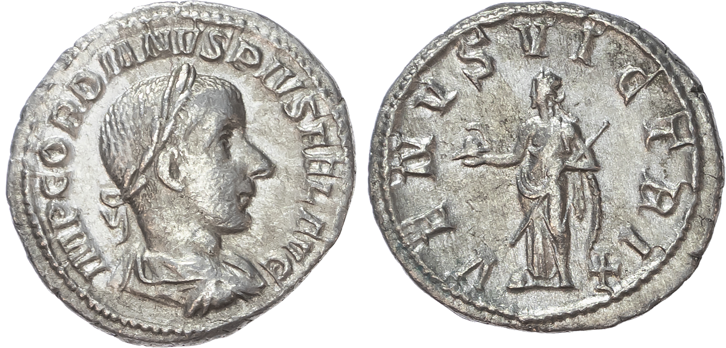 Gordian III (AD 238-244) AR Denarius, Rome, AD 241, 2.58g. 