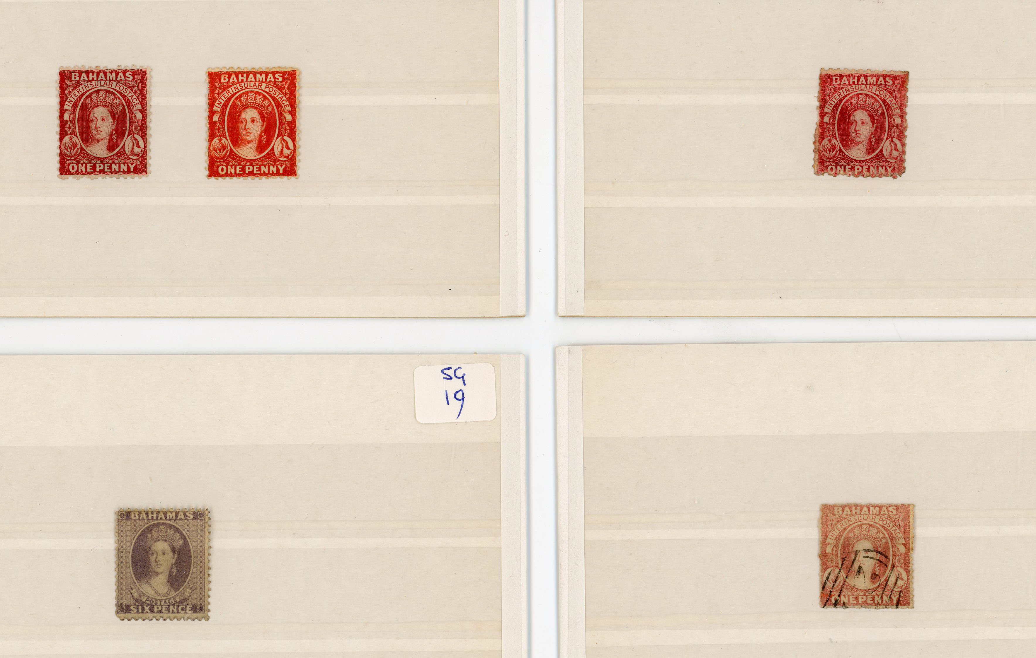 1861-1942 mint and used selection arranged on stockcards