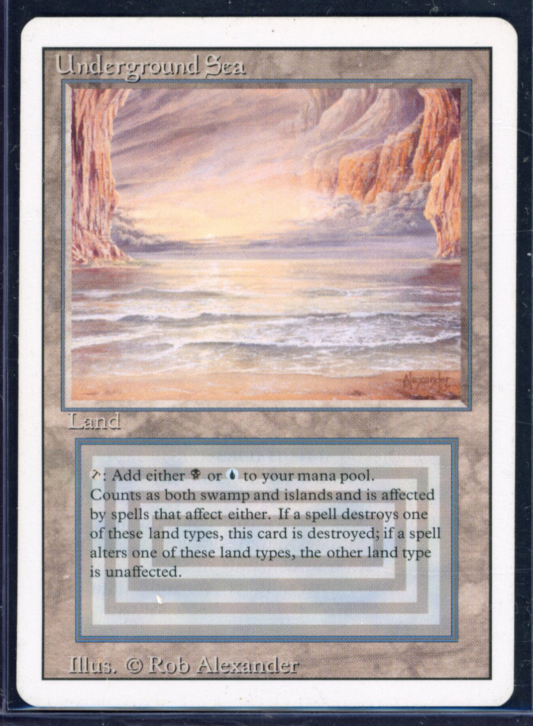 Magic The Gathering - Underground Sea - Revised - Light Play