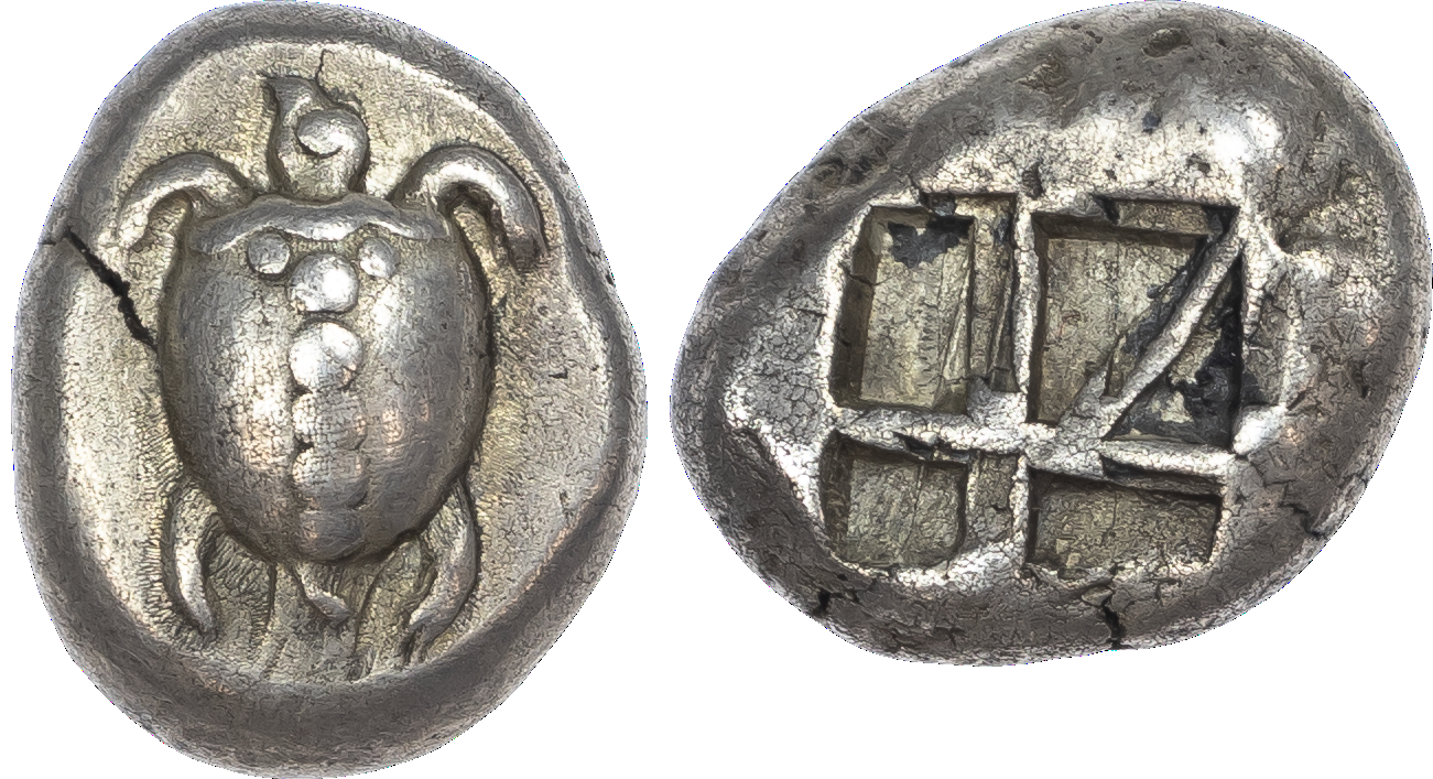 Islands off Attica, Aegina (c. 470/65‑445‑40 BC) AR Stater, 12.13g.