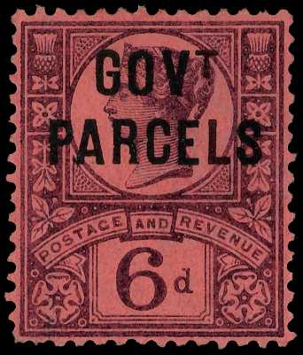 Government Parcels. 1887 6d purple on...