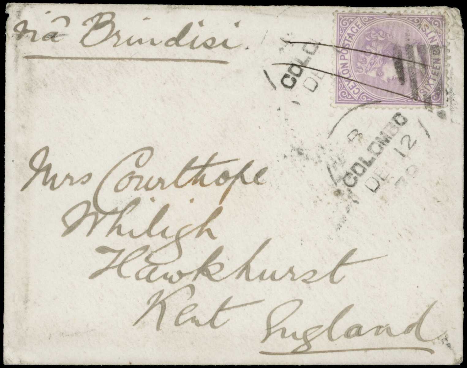 POSTAL HISTORY: 1879 small cover to...
