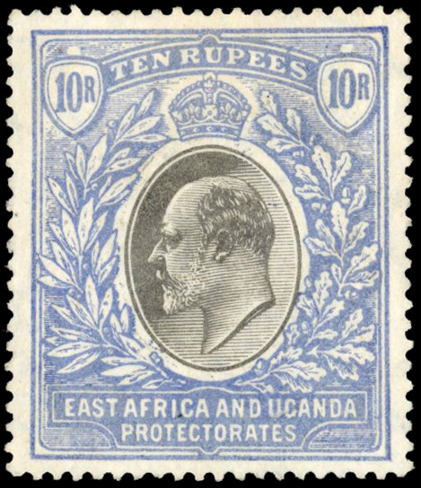 East Africa & Uganda SG 31 1904-7 10r forgery 'mint'