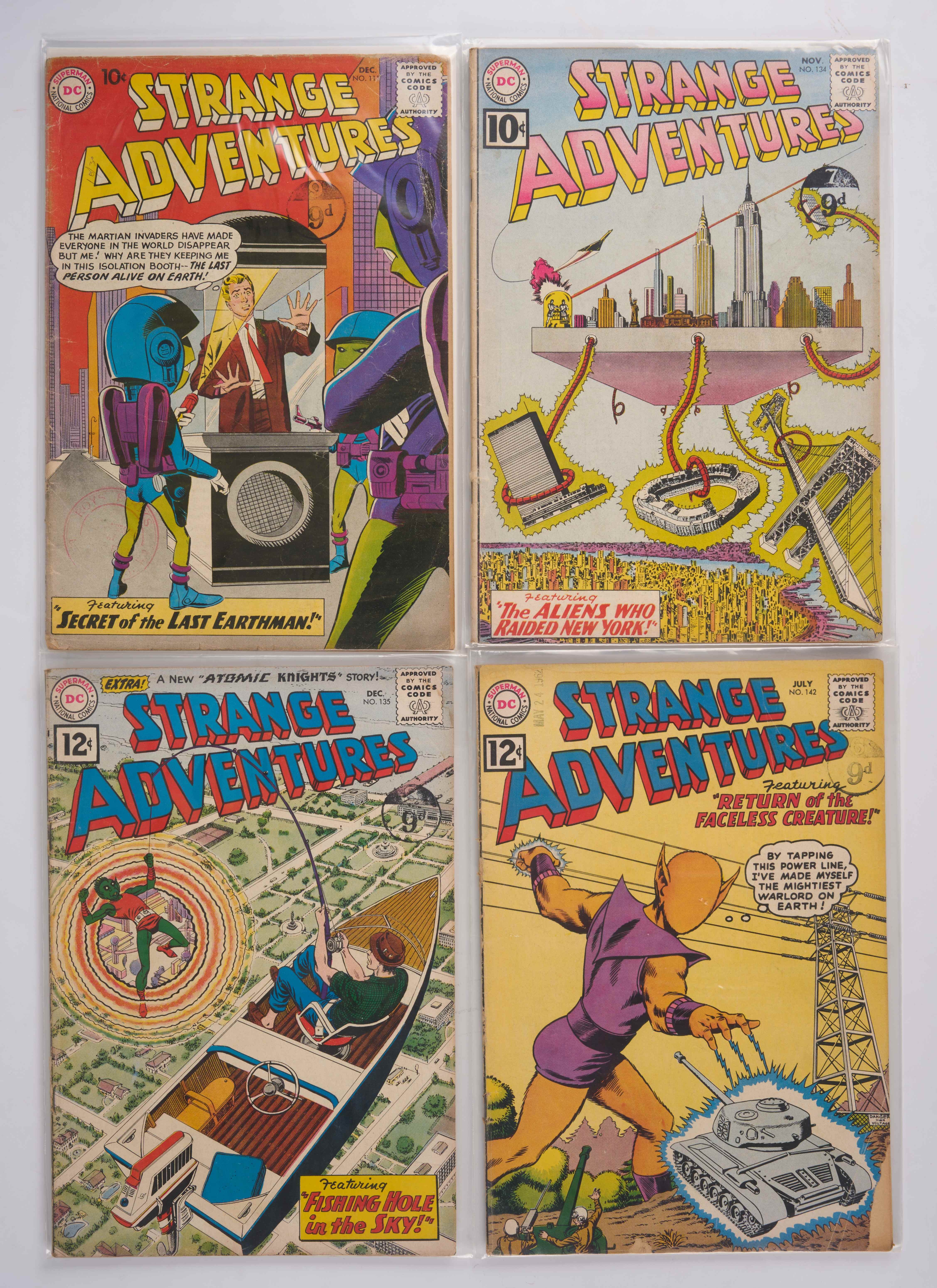 Eight issues of Strange Adventures Vol. One (DC, 1959-1967)