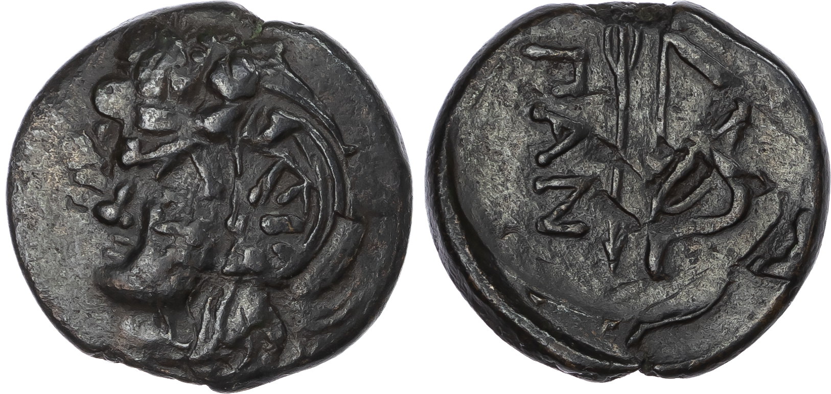 Kimmerian Bosporos, Pantikapaion Æ 22mm. Circa 304-250 BC.