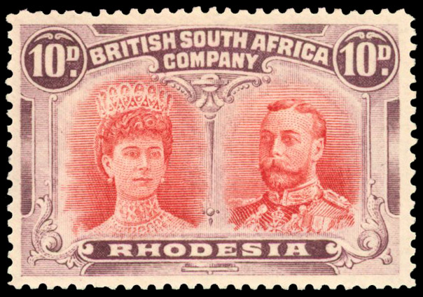 SG 150a 10d scarlet-vermilion and maroon, #23 mint