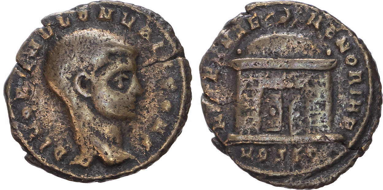 Divus Romulus (d. AD 309), AE Follis, Rome, c. AD 309-312, 5.45g. 