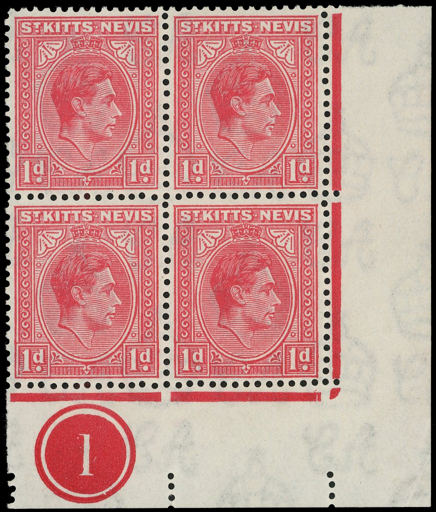 St Kitts-Nevis SG 69b block mint