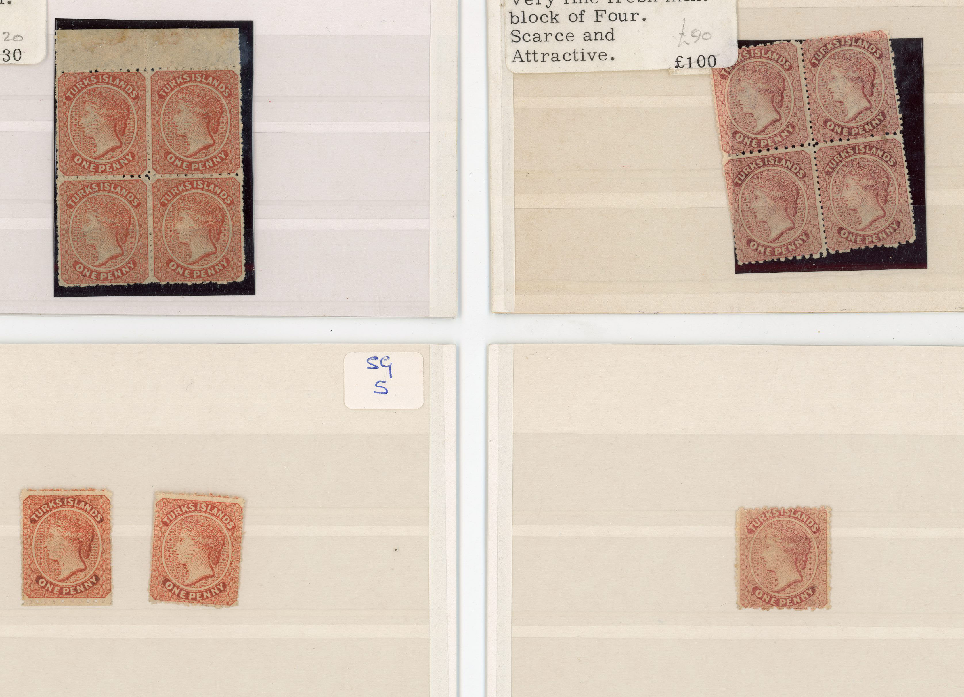 1867-79 mostly unused/mint selection arranged on stockcards