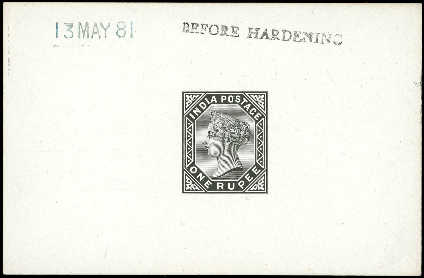 India SG 101 die proof 