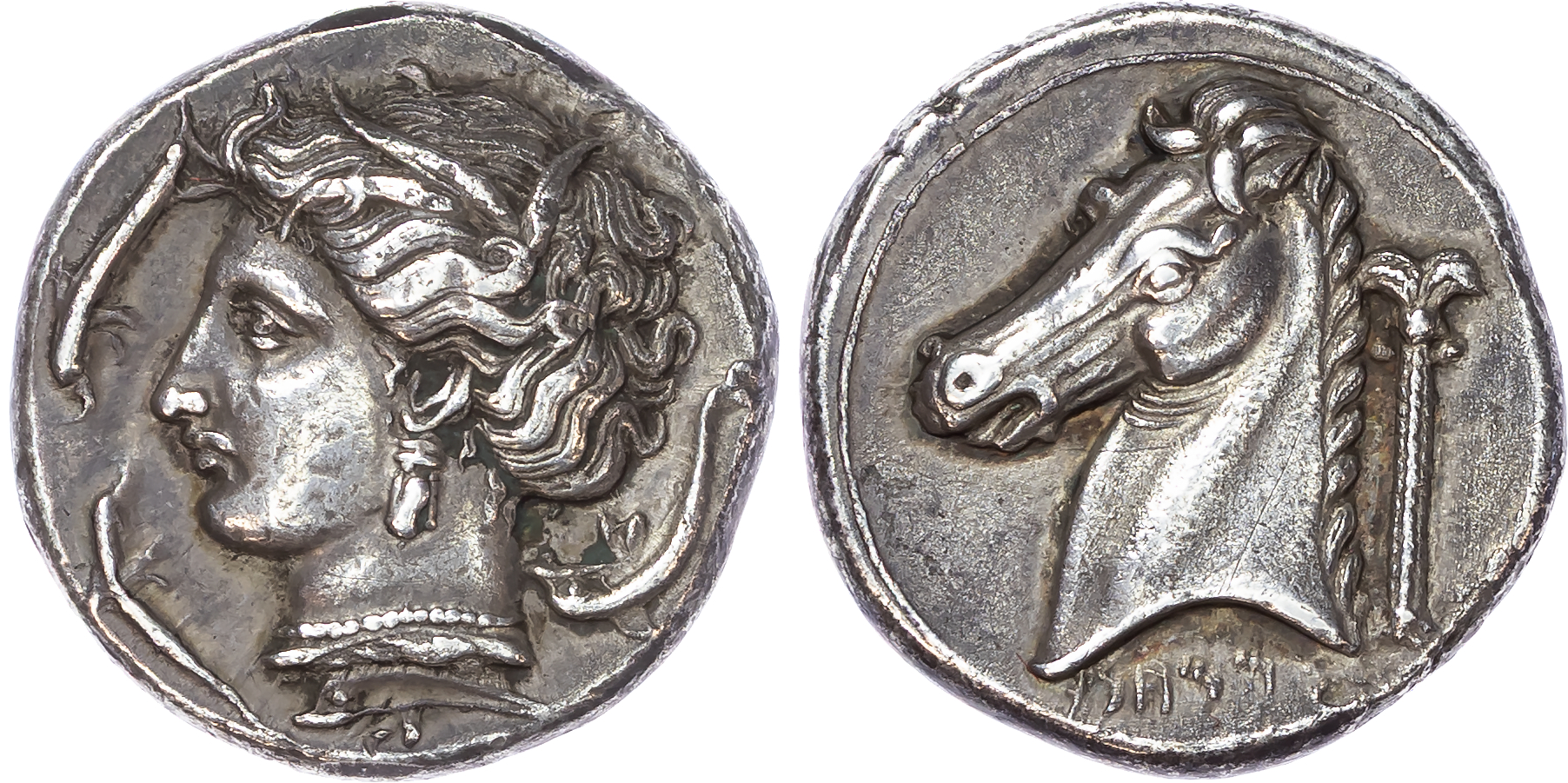Sicily, Siculo-Punic AR Tetradrachm.