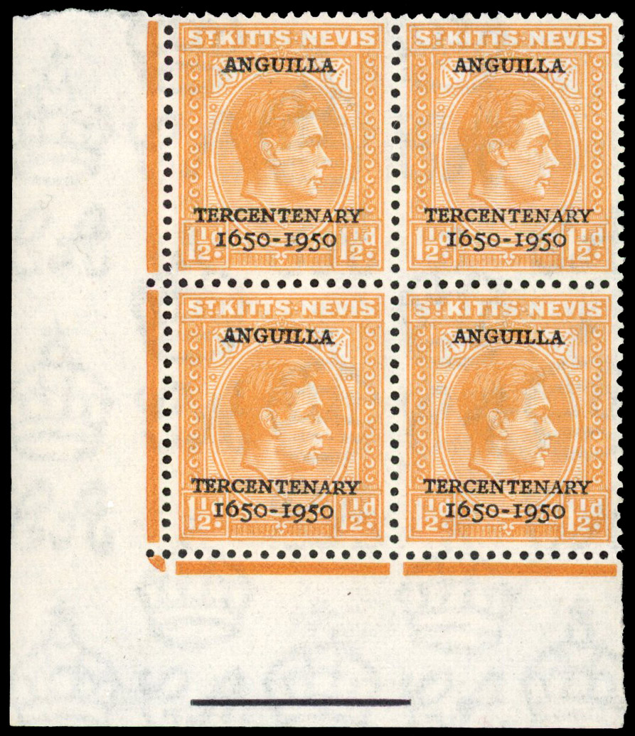 St Kitts-Nevis SG 87a block mint