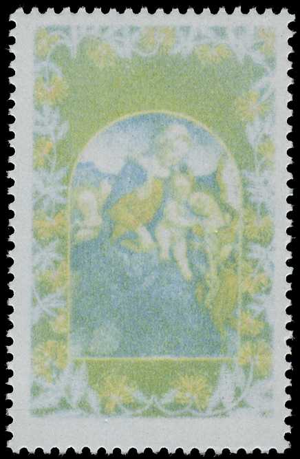 1982 18ct Christmas with yellow and blue...