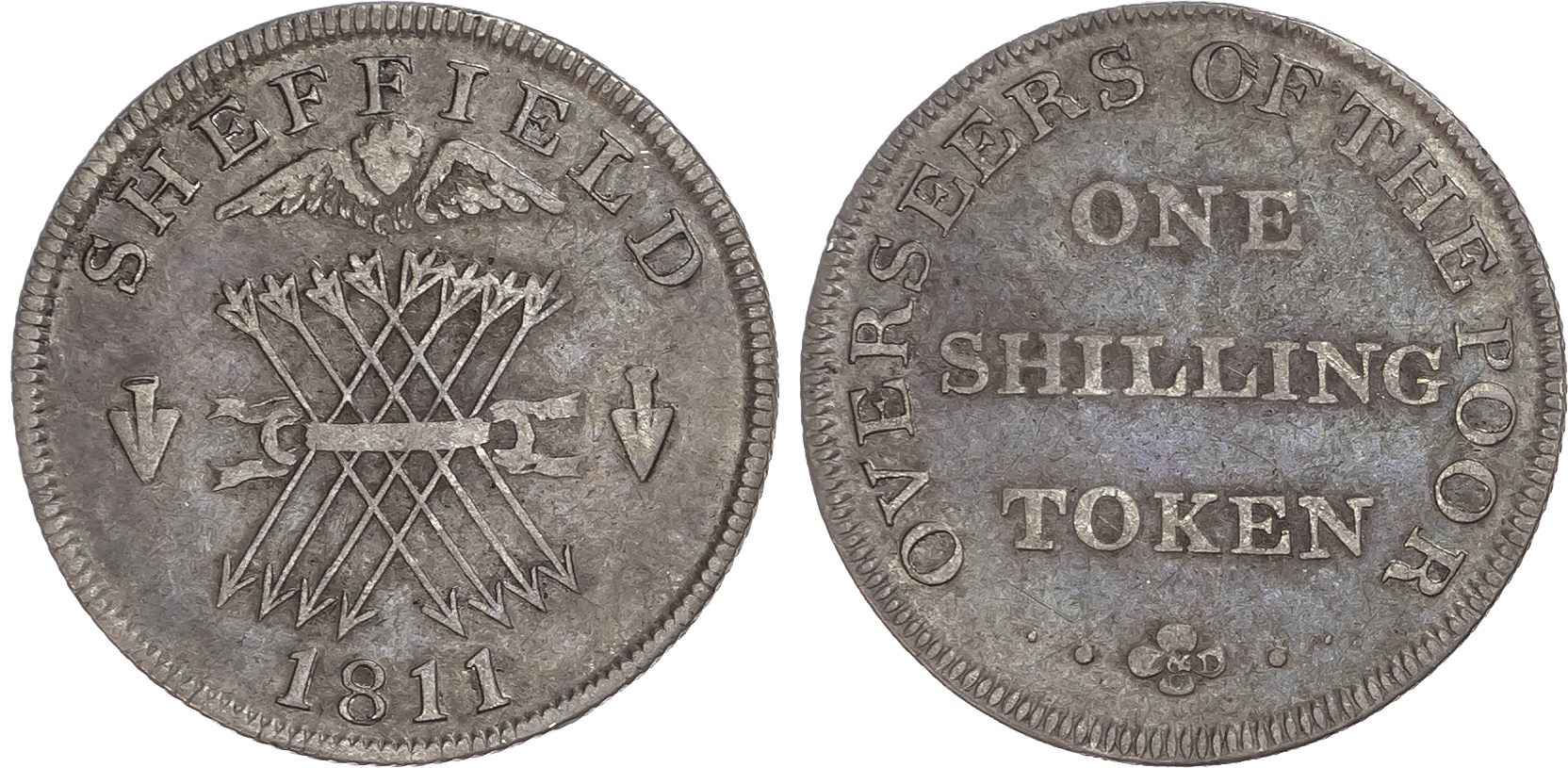 Yorkshire, Sheffield. Silver shillings, 1811 (4) (D. 42; D. 58; D. 70; D. 72).