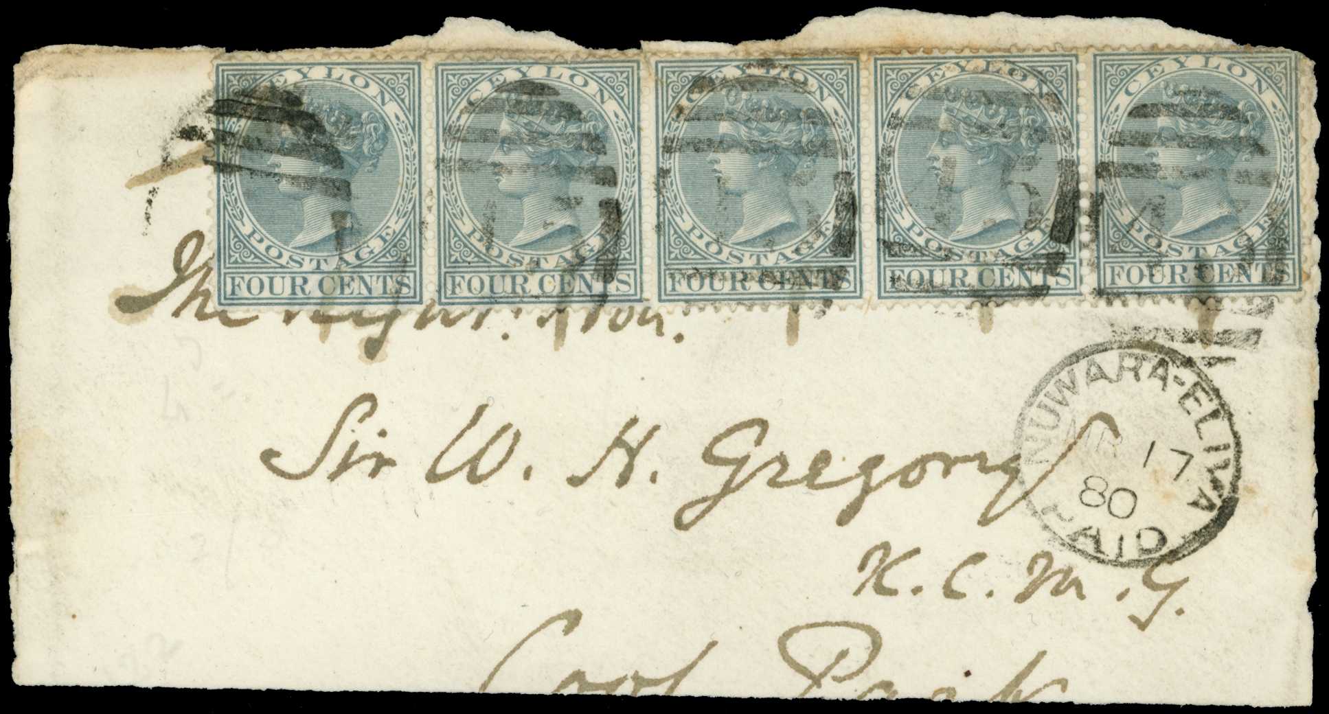 POSTAL HISTORY: 1880-1897 two items with...
