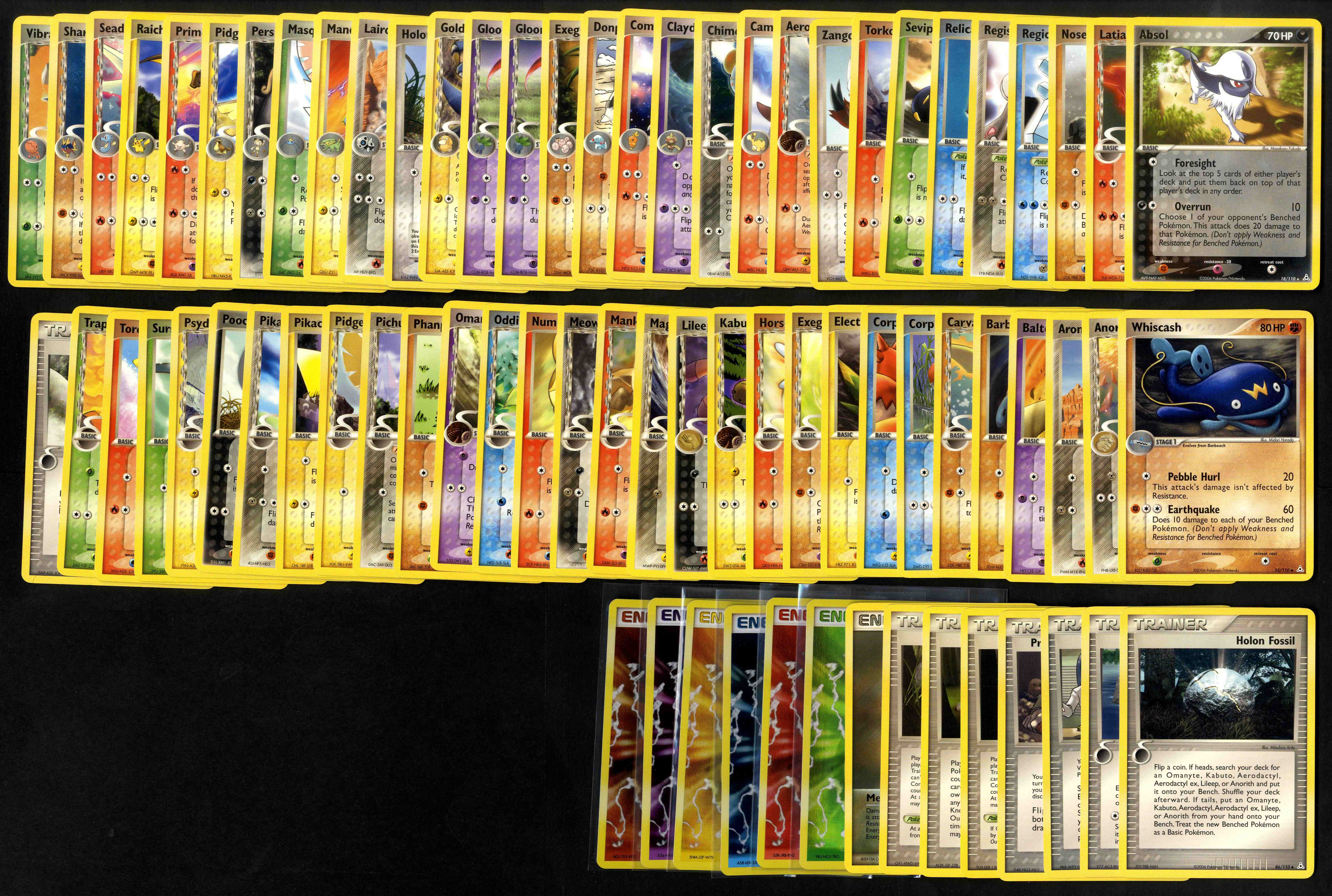 EX Holon Phantoms – Partial Complete Set 74/111 - EX-NM