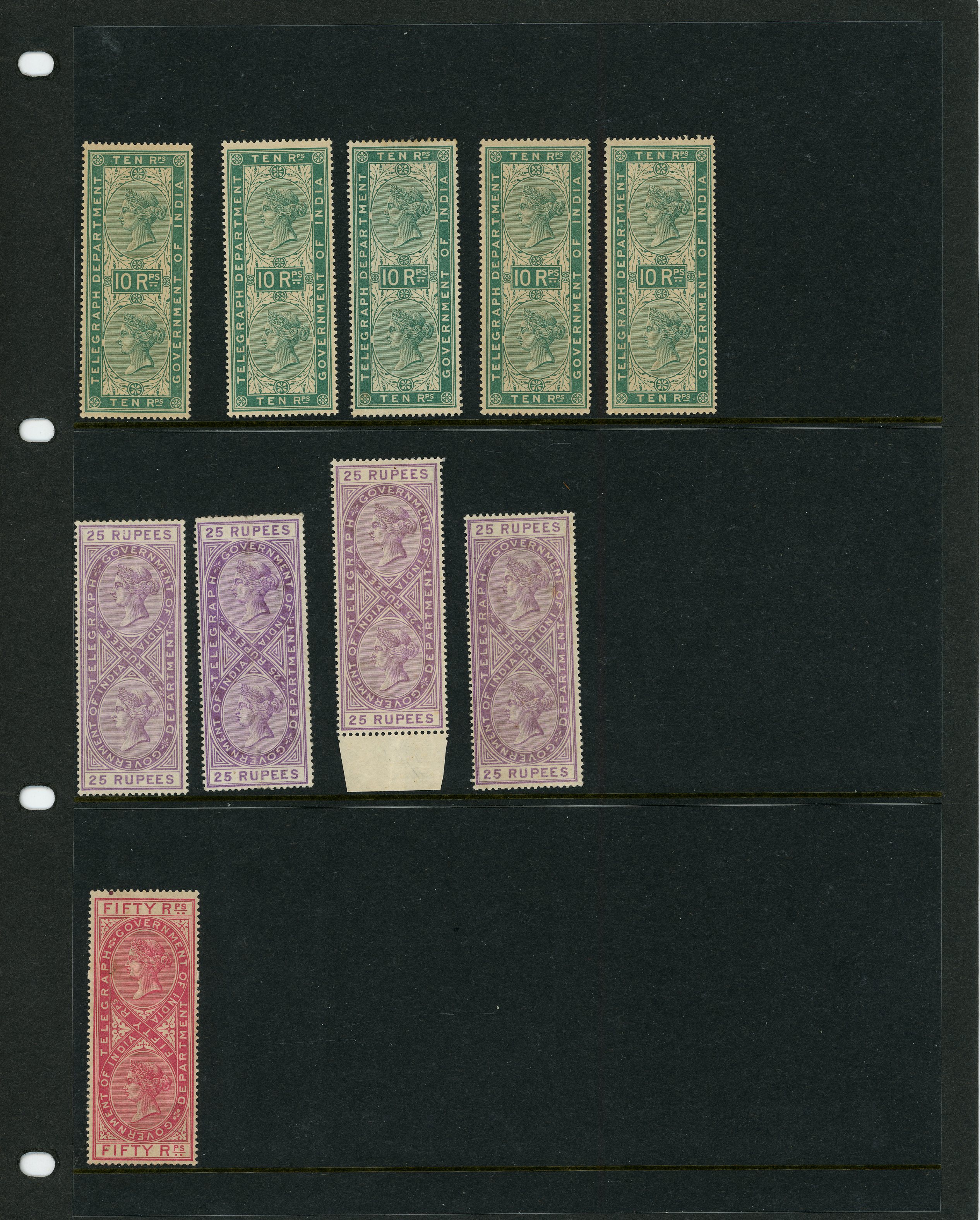 Telegraphs. 1882 second watermark...