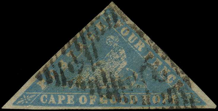 1861 'Woodblock' 4d pale bright blue, used...