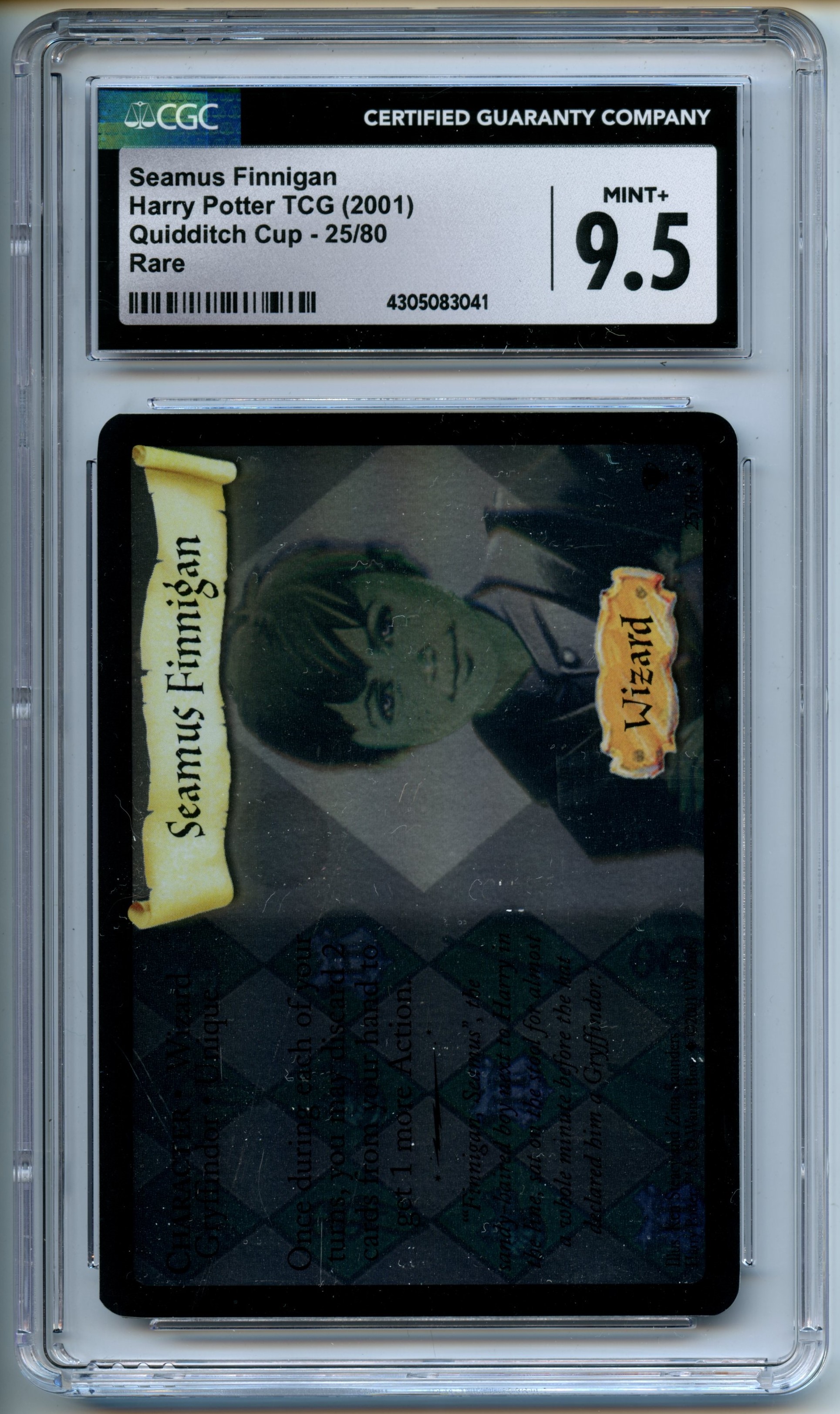 Harry Potter TCG - Seamus Finnigan - Quidditch Cup - Rare - CGC 9.5