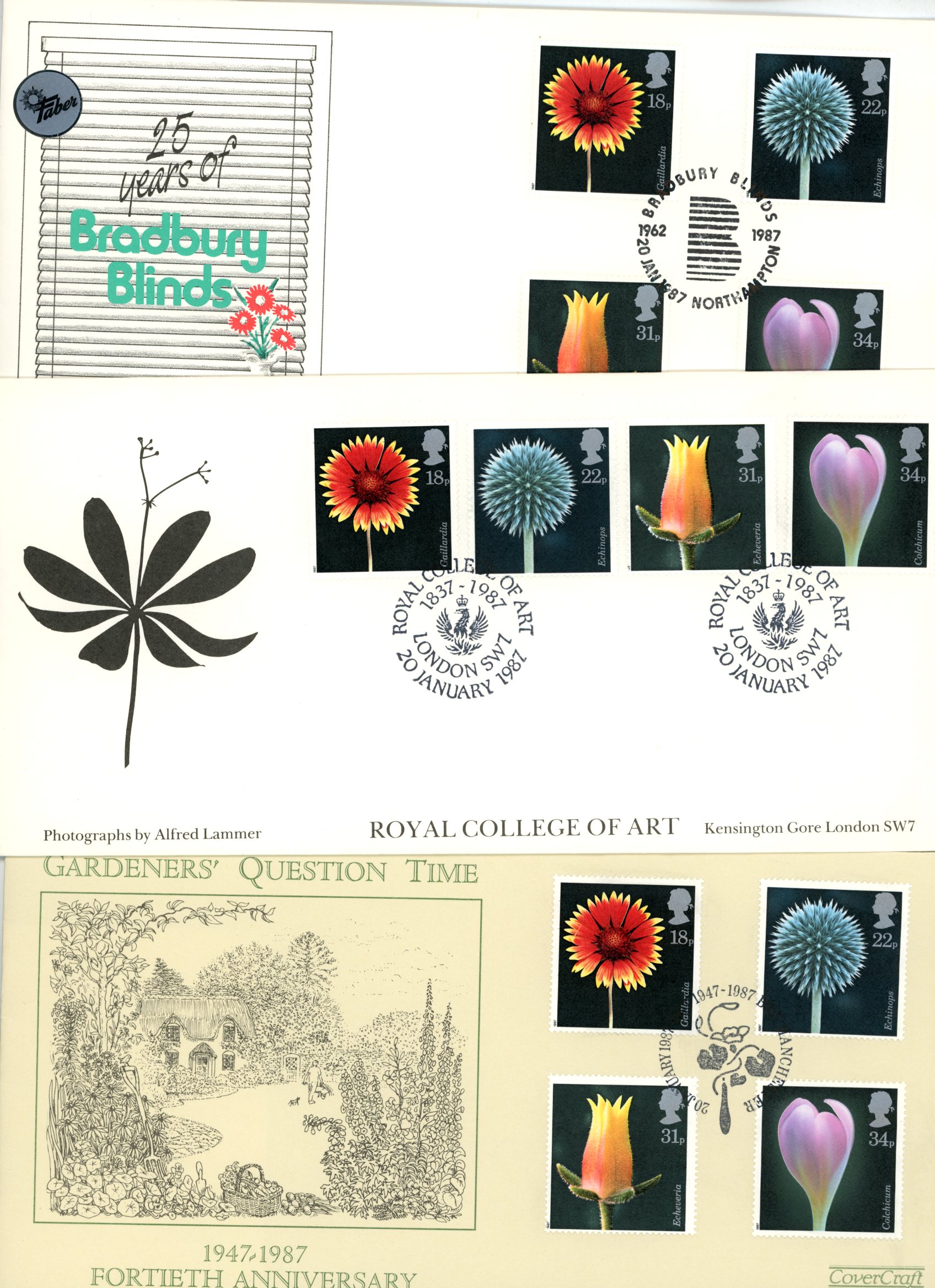 FIRST DAY COVERS: 1987 selection of...