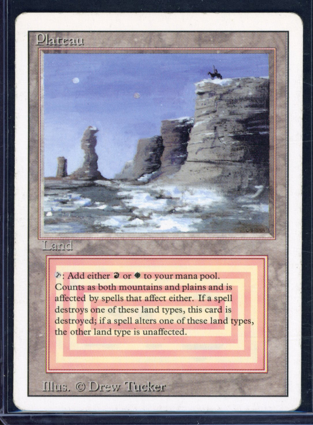Magic The Gathering - Plateau - Revised - Heavy Play