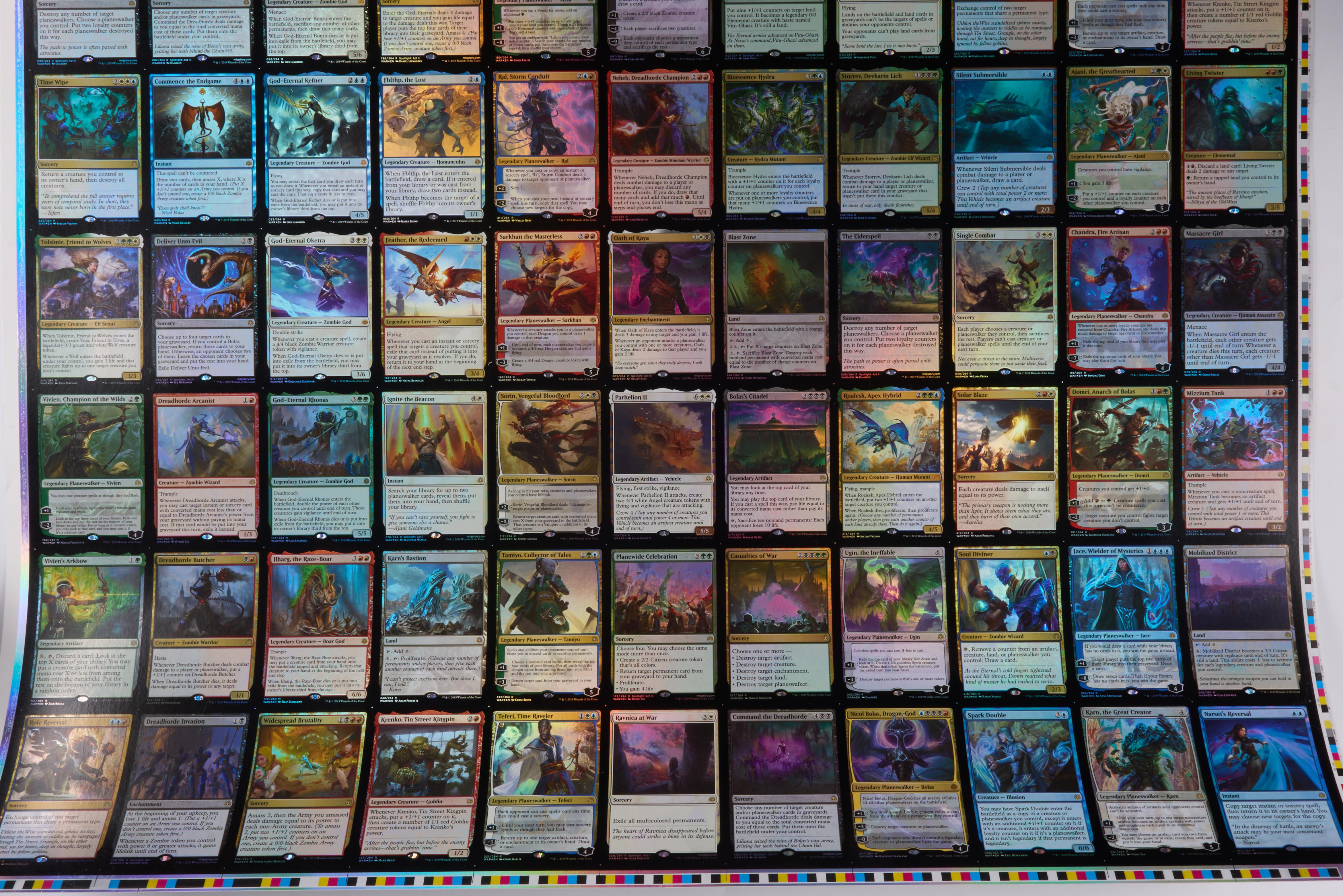 War of the Spark - Foil Uncut Sheets