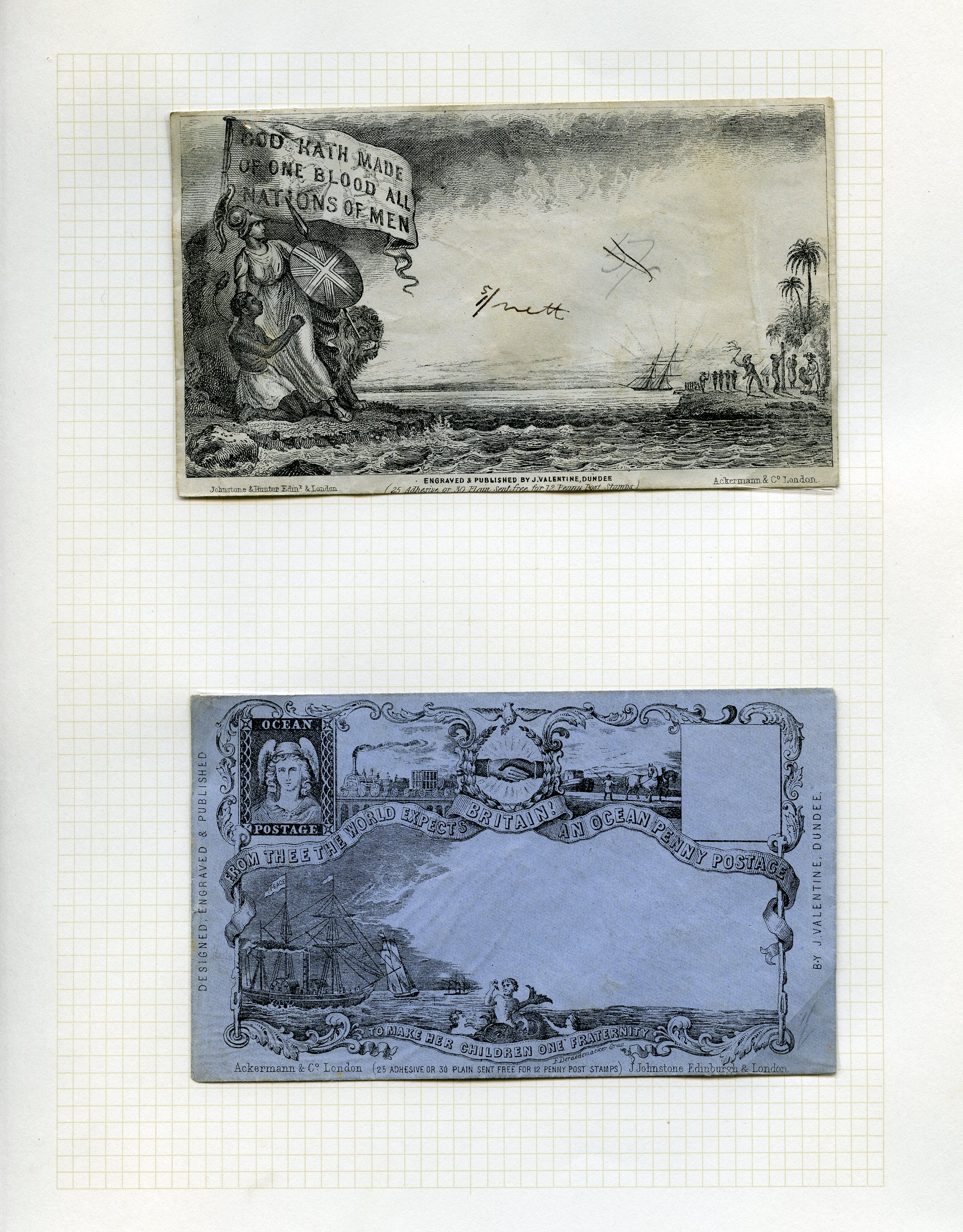 ILLUSTRATED ENVELOPE: pair of Southgate...