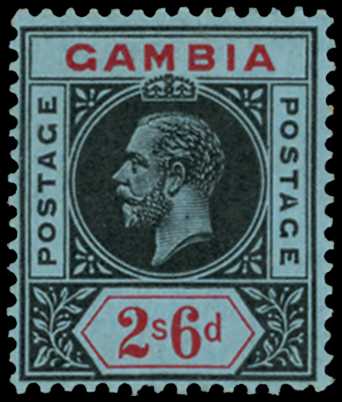 1912-22 2s6d black and red/blue, split...