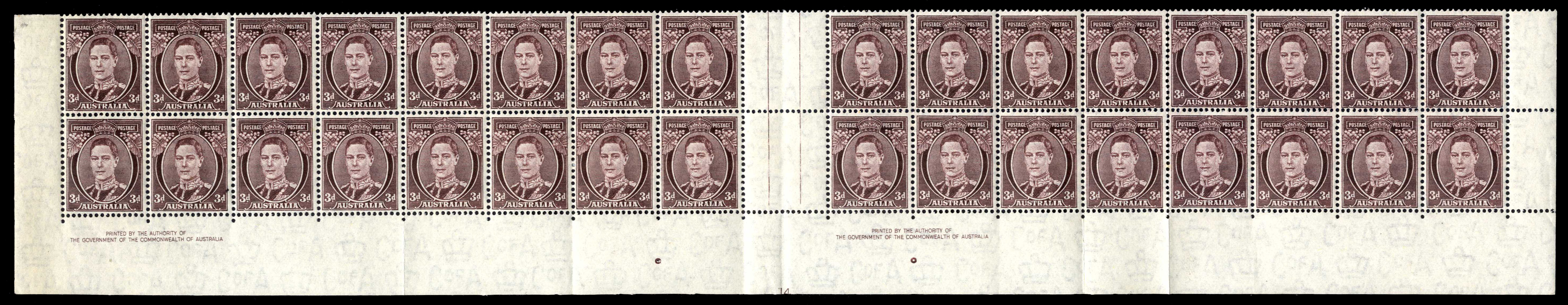Australia SG 187 Plate 14 block mint