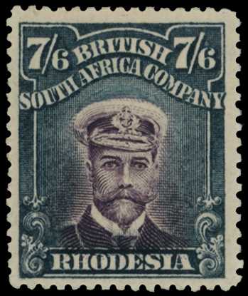 1913-7 7/6d Head Die II, perf 15, from Plate...