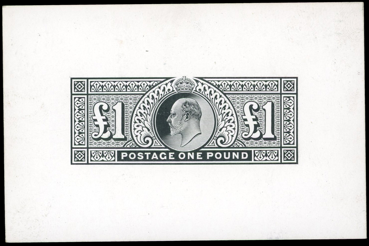 GB SG 266 1901 £1 KEVII Die Proof