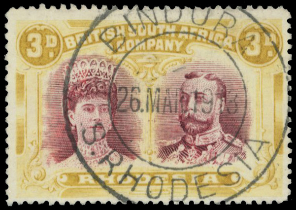 BINDURA DC 26 MAR 1913 on 3d perf 15