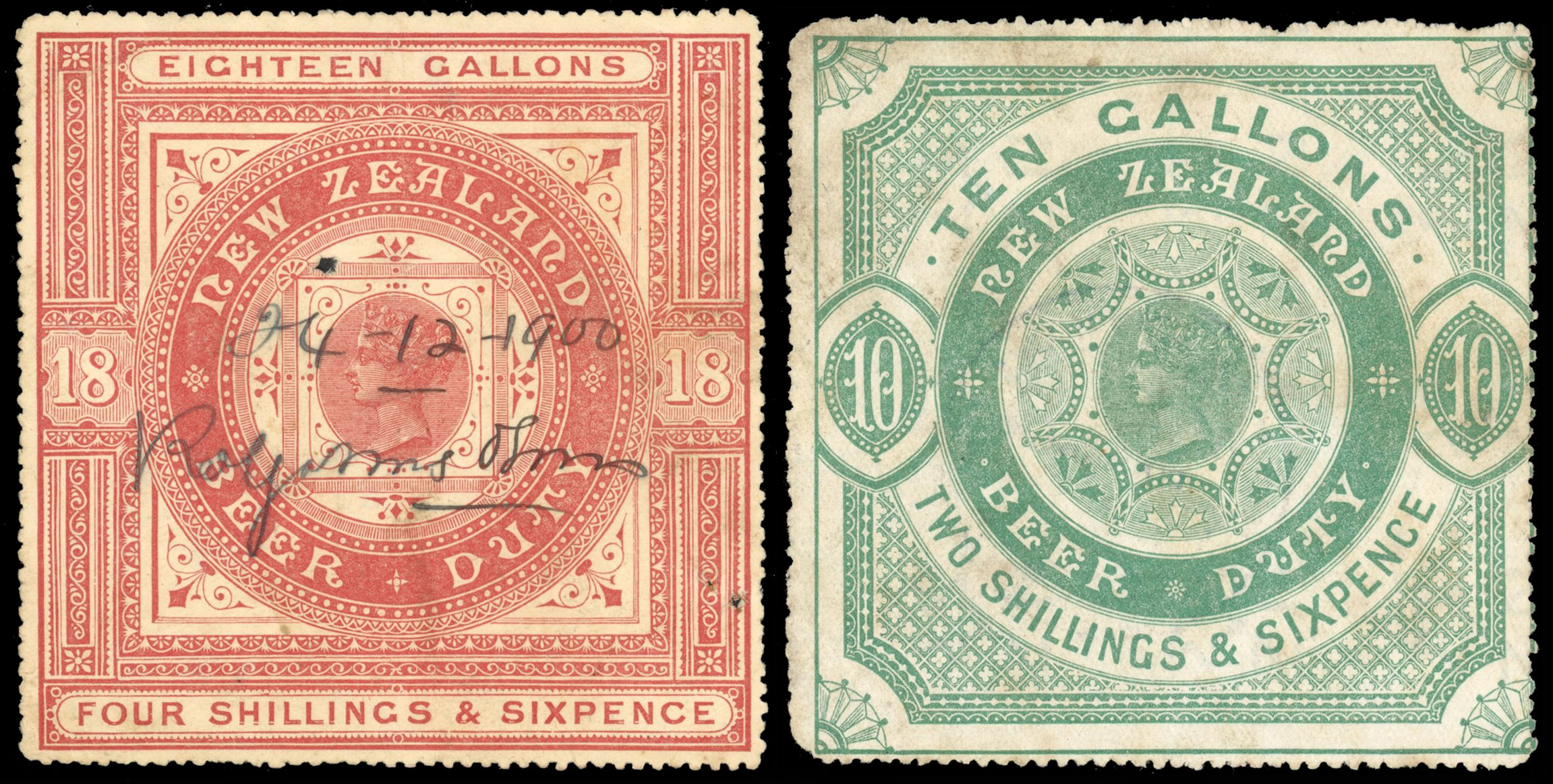 New Zealand Beer Duty Collection of 20 examples Mint & used