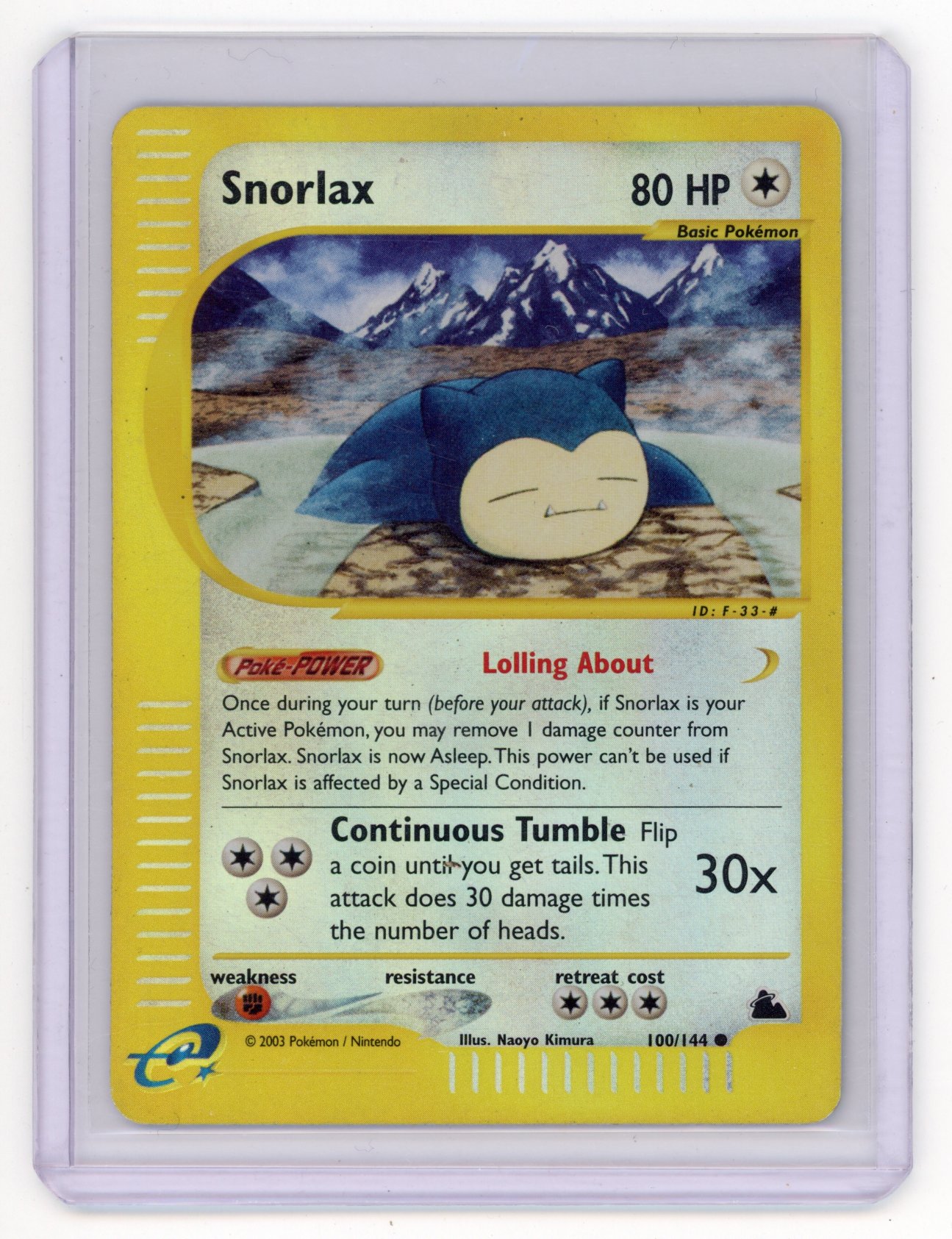 Snorlax #100 Reverse Holo - Skyridge (MP)