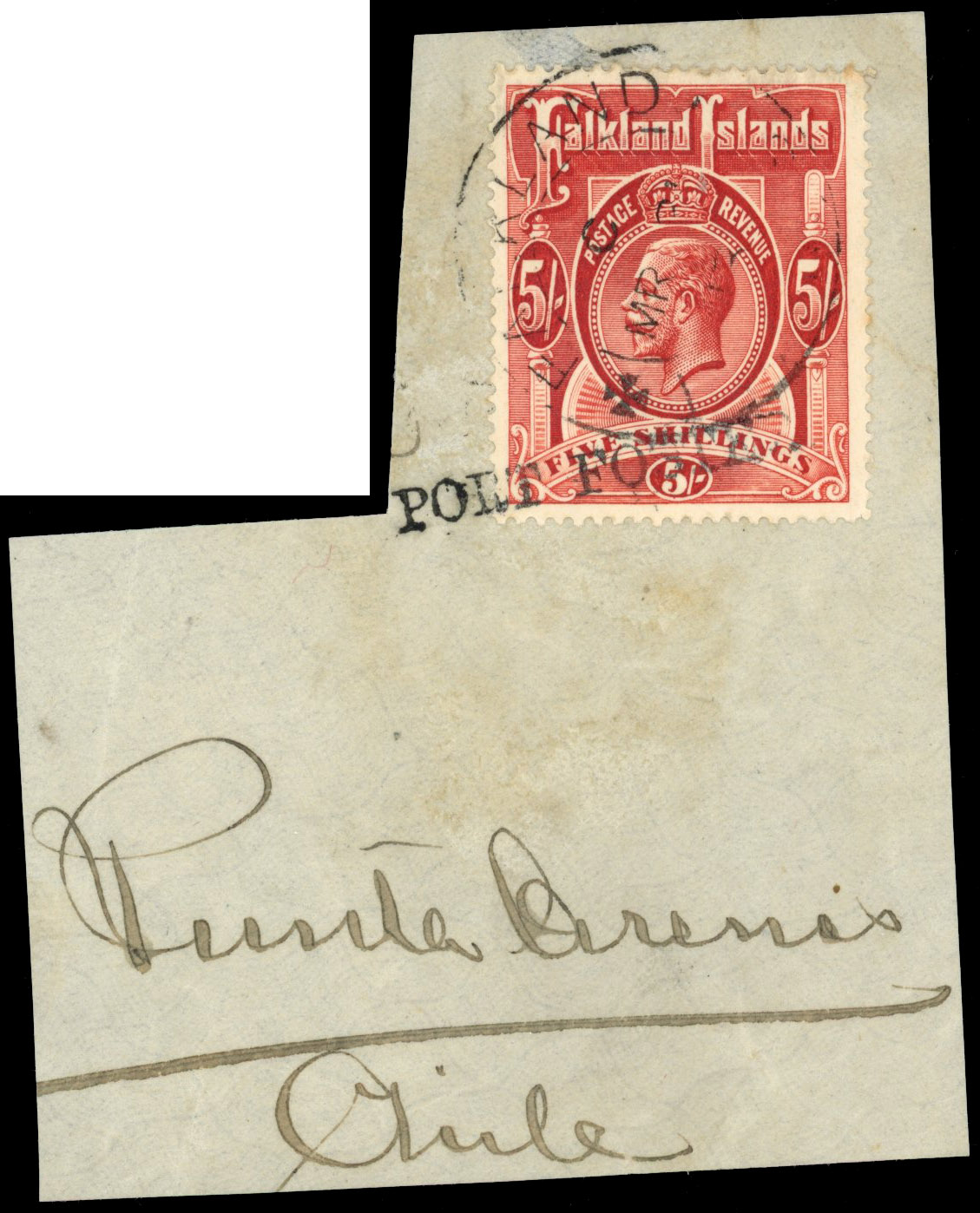 † FID SG Z104 PORT FOSTER 5s deep rose-red on piece