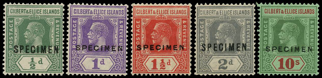 Gilbert & Ellice Is SG27s/35s Specimen set