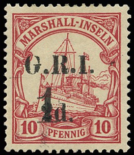 1915 (Jan) '1' on Marshall Is 2d on...